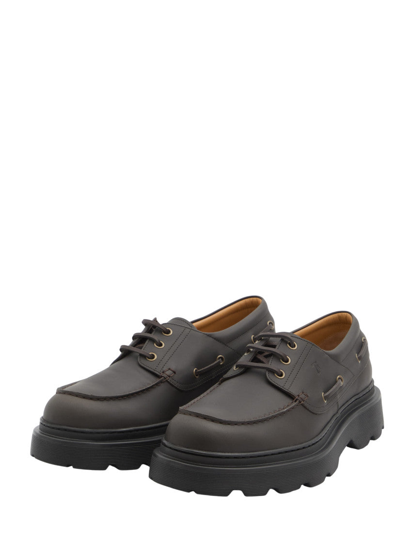 Brown Tank Tread Loafers 2