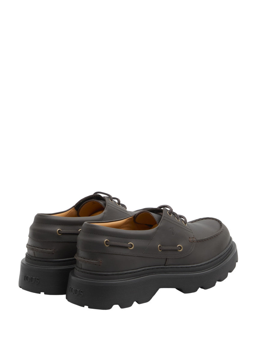 Brown Tank Tread Loafers 3