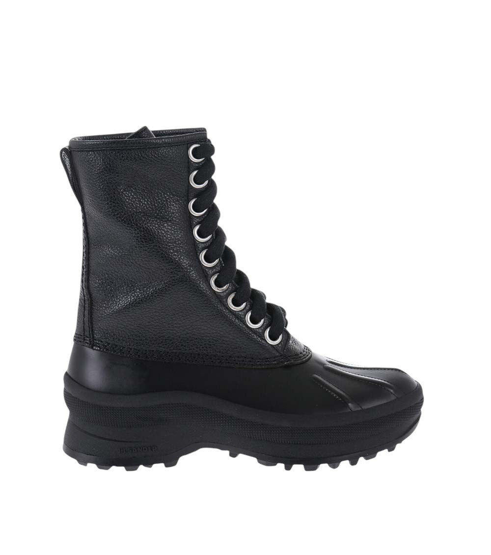 Black Lace Up Boots 1