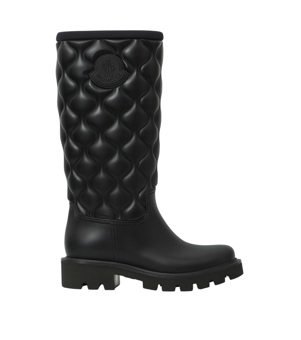 Black Quilted Kickstream High Boots 1