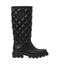 Black Quilted Kickstream High Boots 1