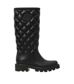 Black Quilted Kickstream High Boots 1