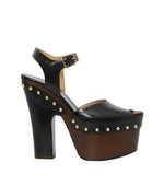 Black Studded Meret Heels 1