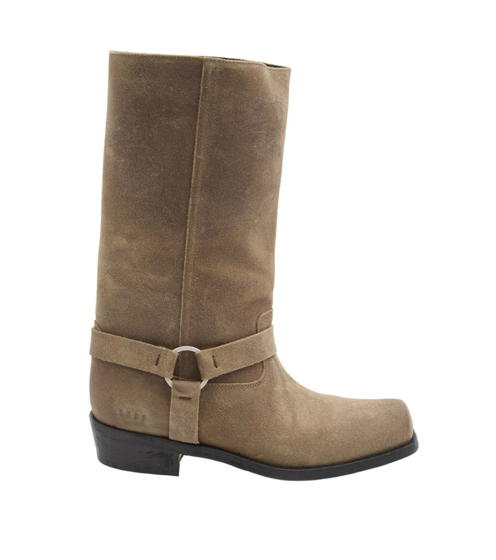 Brown High Biker Boots 1