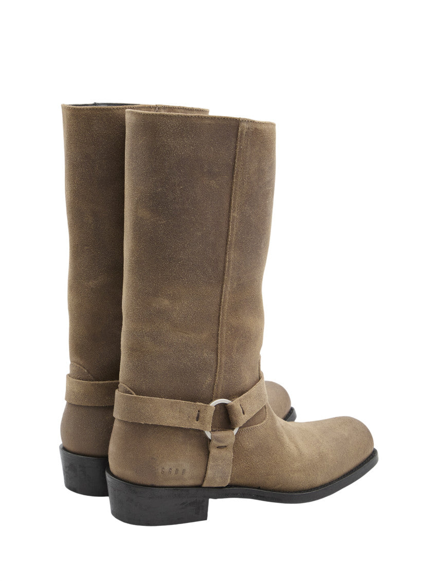 Brown High Biker Boots 3