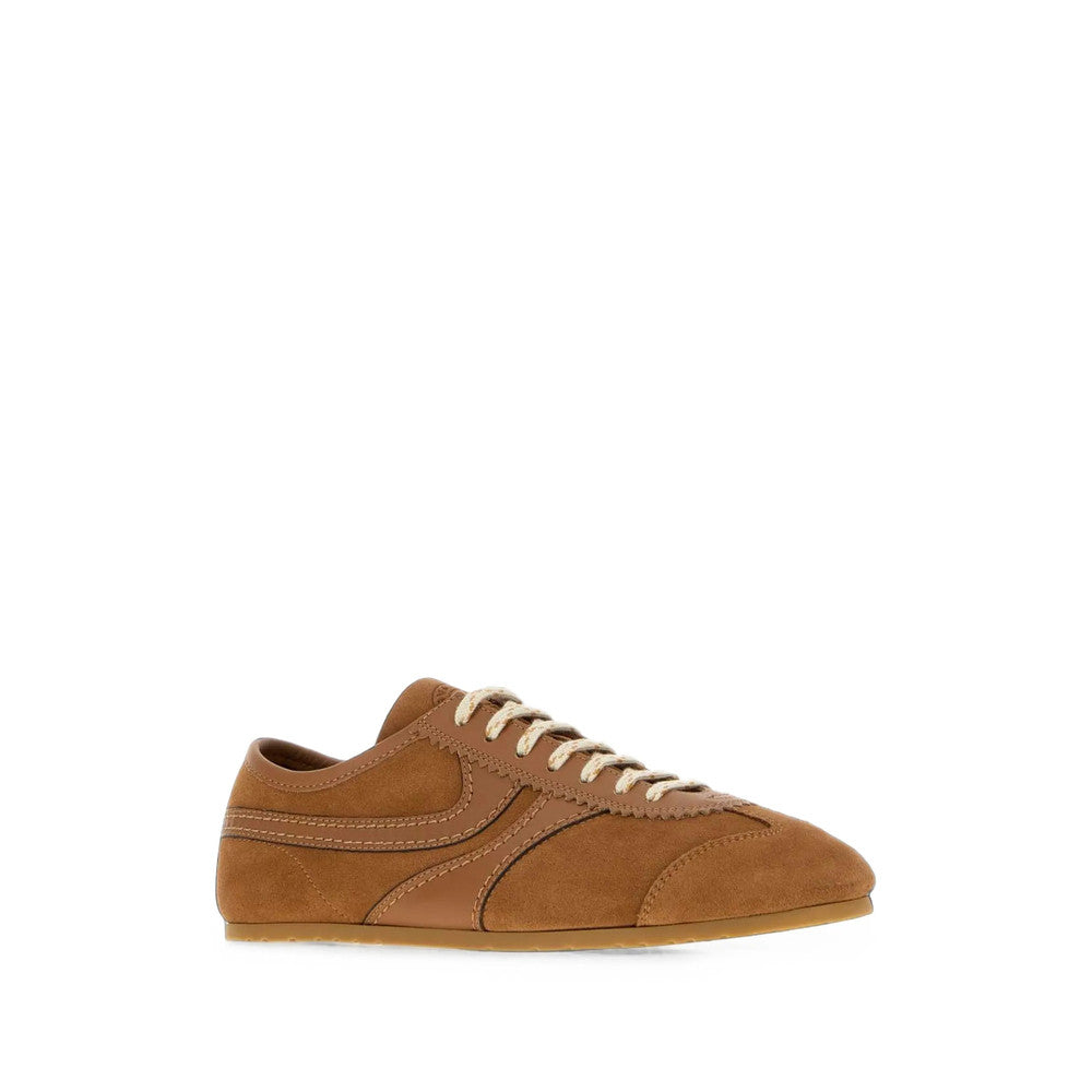 Brown Scalloped Edge Sneakers 2
