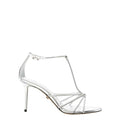 Silver Embellished T-Bar Heels 1