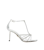 Silver Embellished T-Bar Heels 1