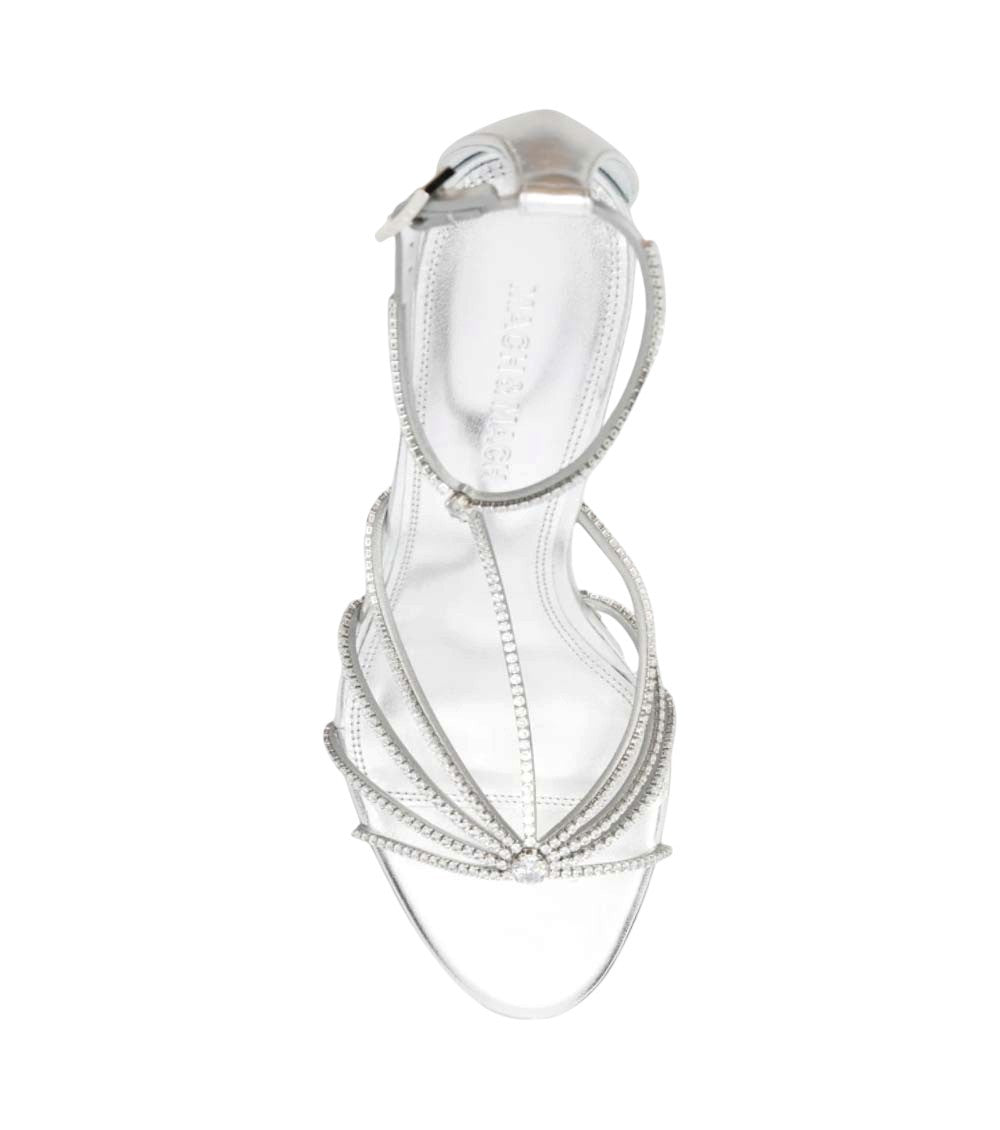 Silver Embellished T-Bar Heels 3