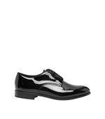 Black Leather  Finish Lace Up Dress Shoe 1