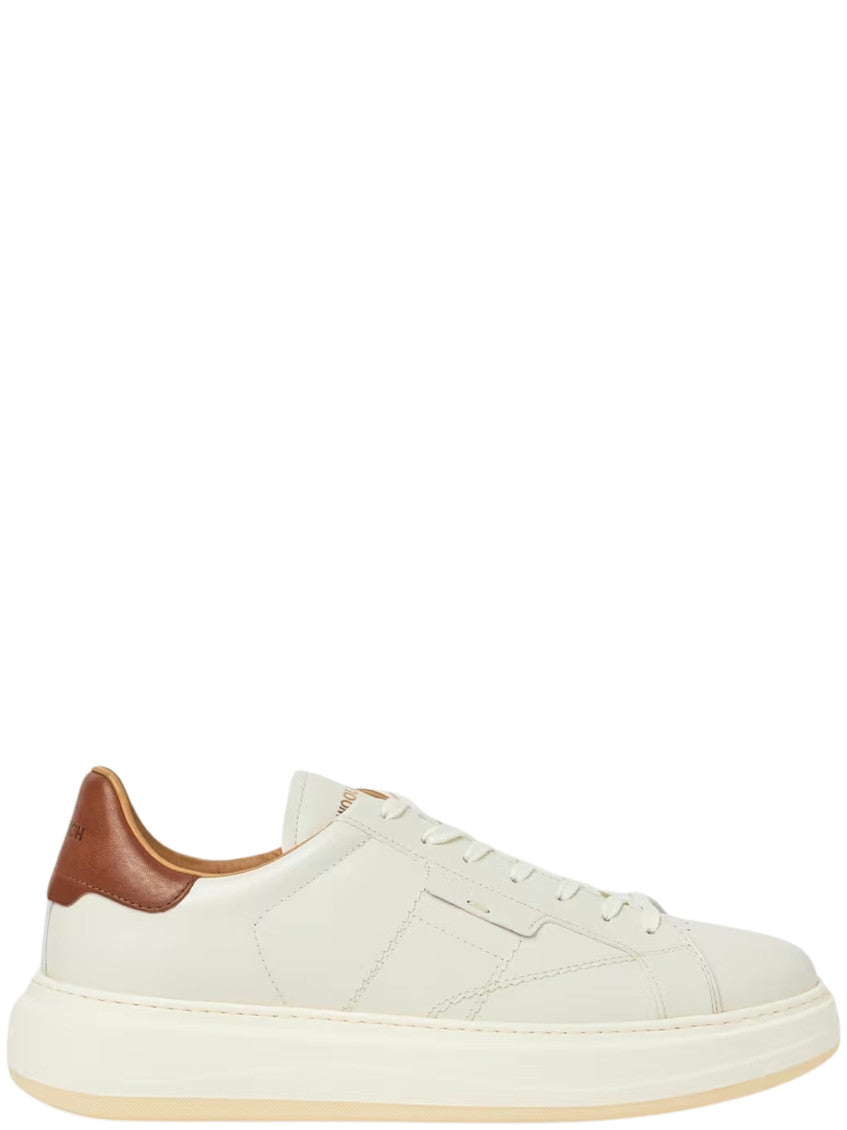 White Color Block Classic Sneakers 1