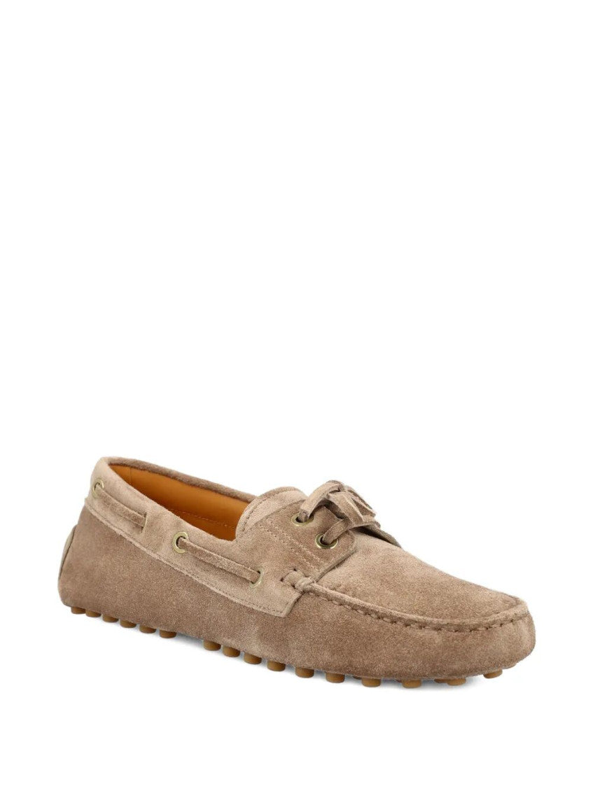 Beige Suede Loafers 2