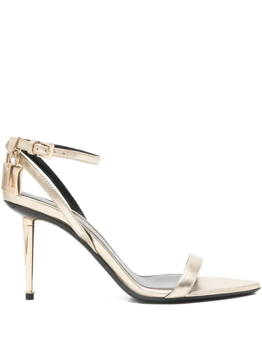 Pale Gold Leather Heels 1