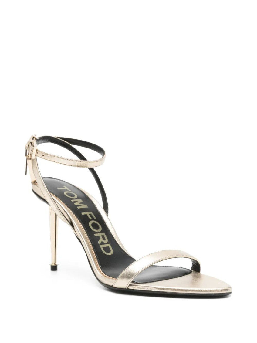 Pale Gold Leather Heels 2