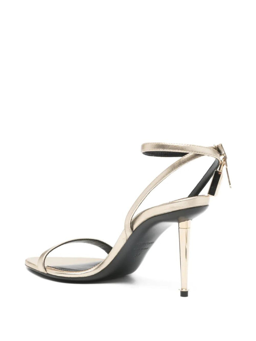 Pale Gold Leather Heels 3