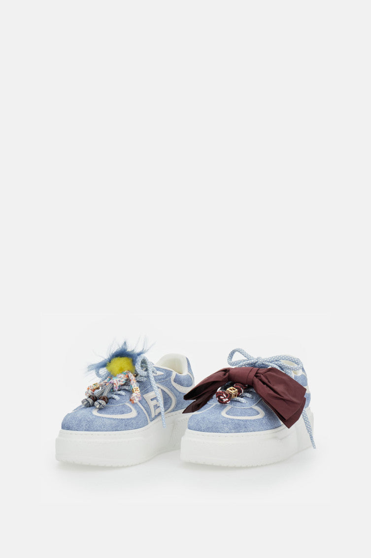 Light Blue Logo Sneakers 2
