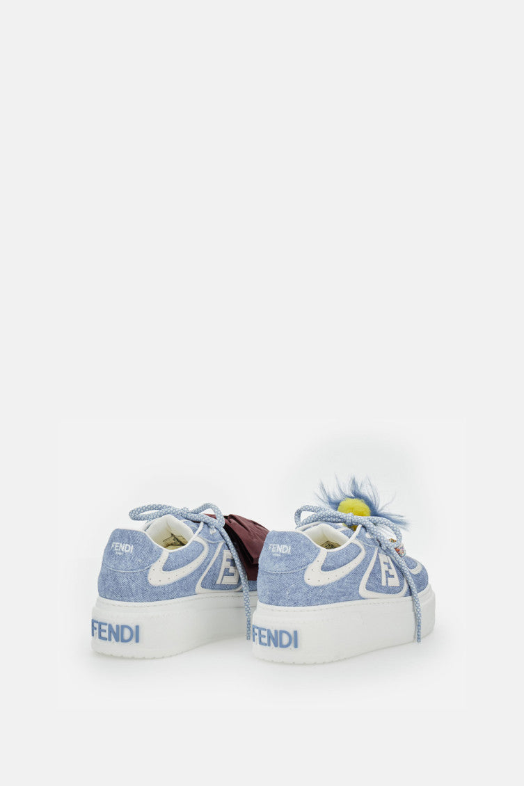Light Blue Logo Sneakers 3
