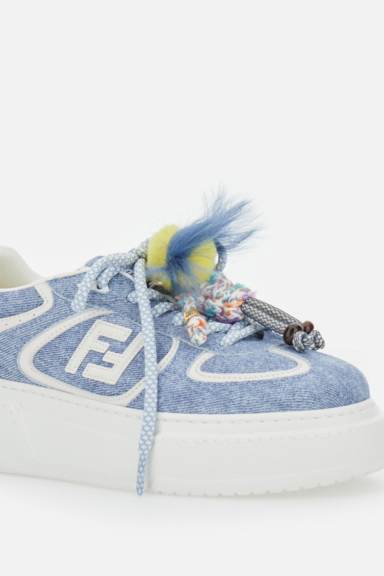 Light Blue Logo Sneakers 4