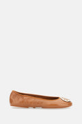 Brown Leather Ballet Flats 1