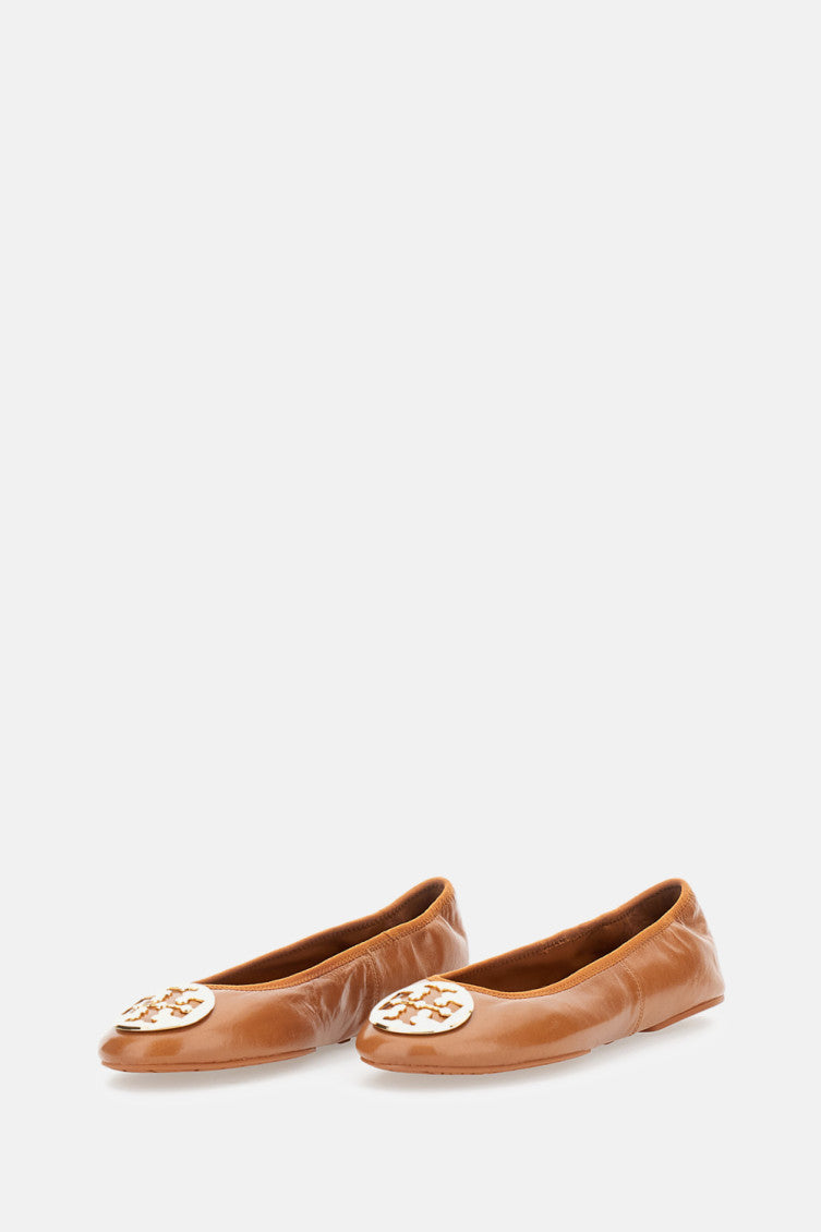 Brown Leather Ballet Flats 2