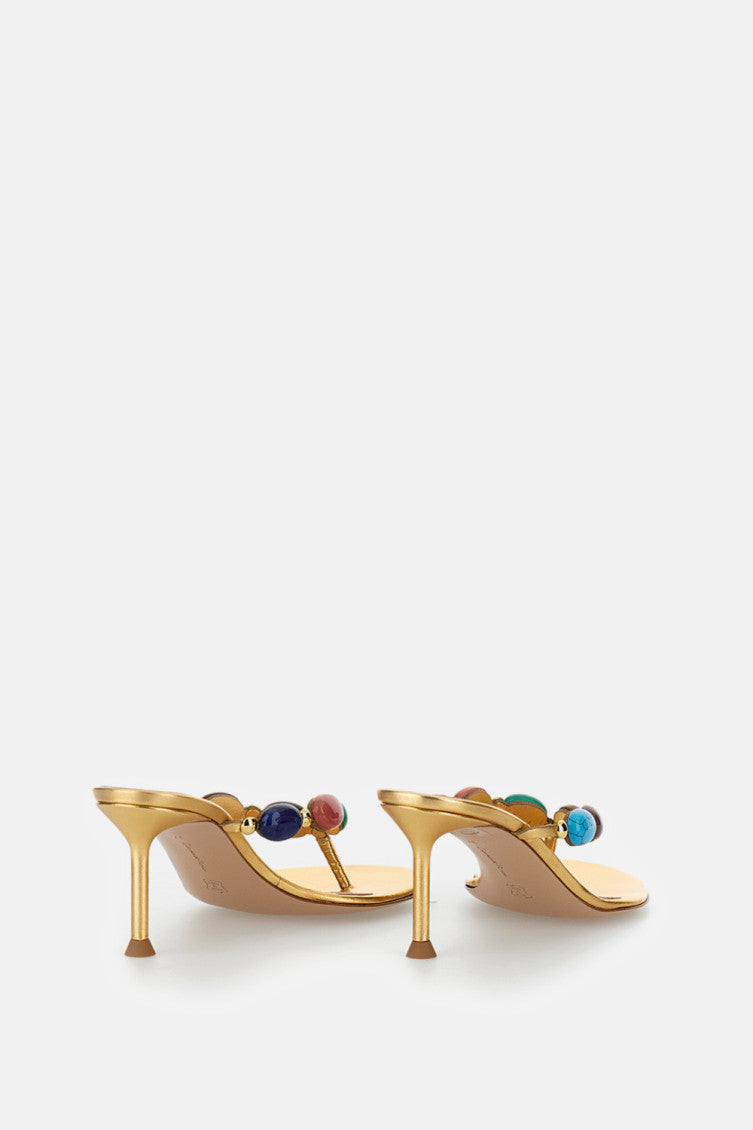 Golden Leather Heels 3