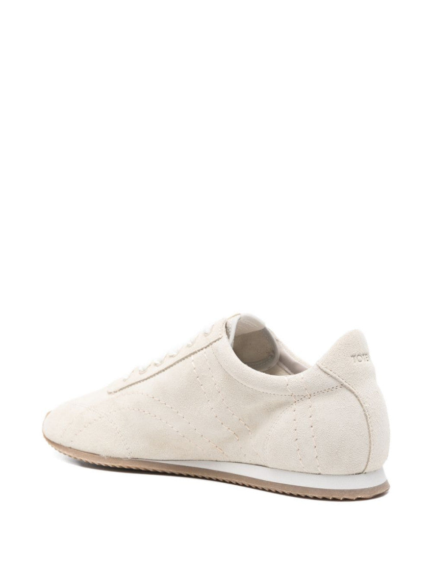 Beige Leather Sneakers 2