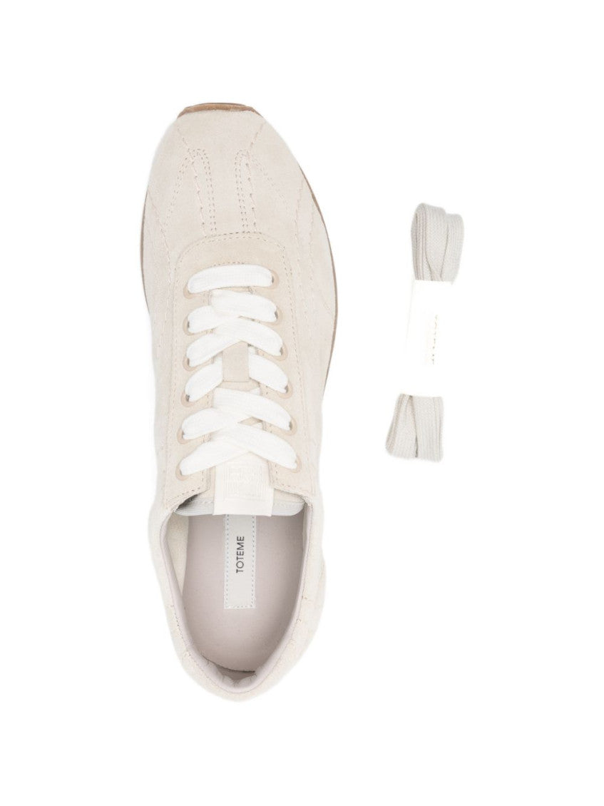 Beige Leather Sneakers 3