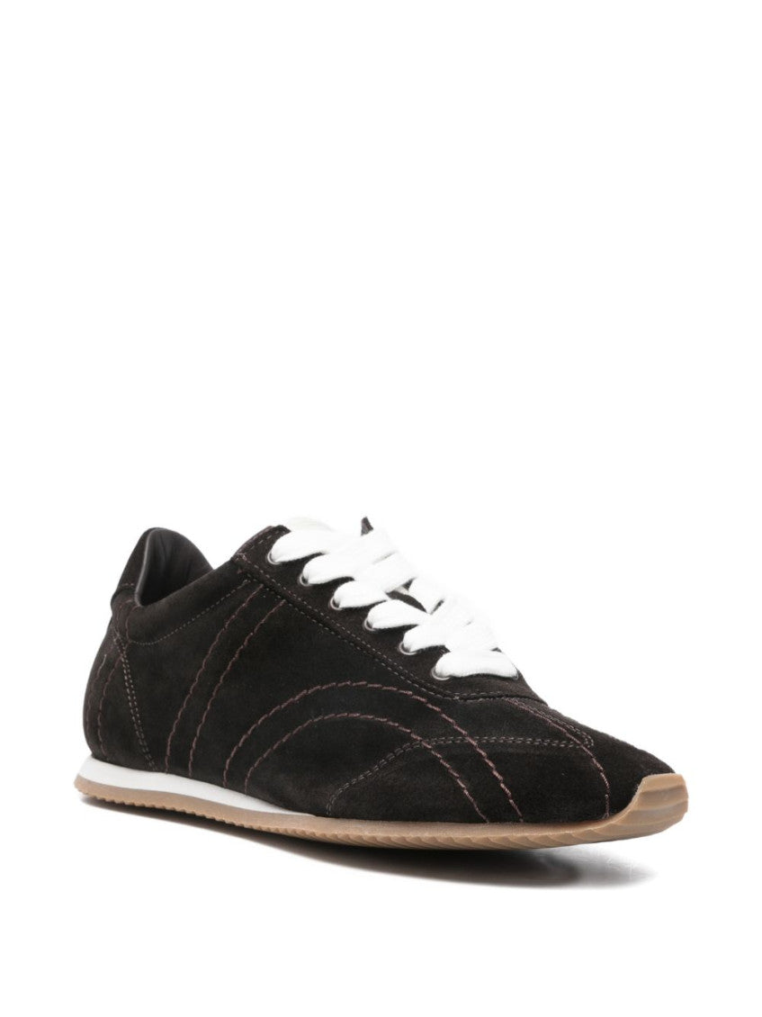 Dark Brown Leather Sneakers 2