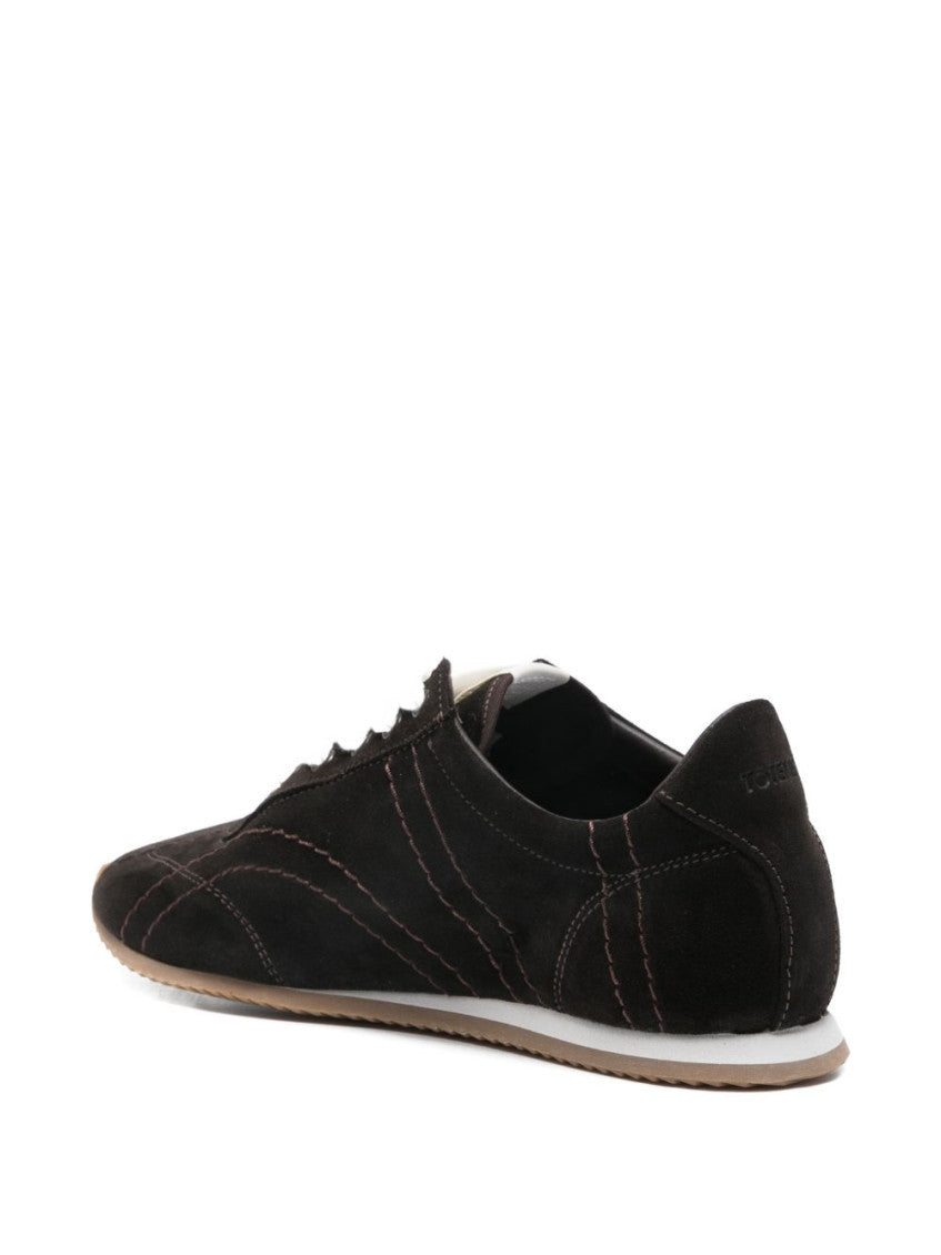Dark Brown Leather Sneakers 3