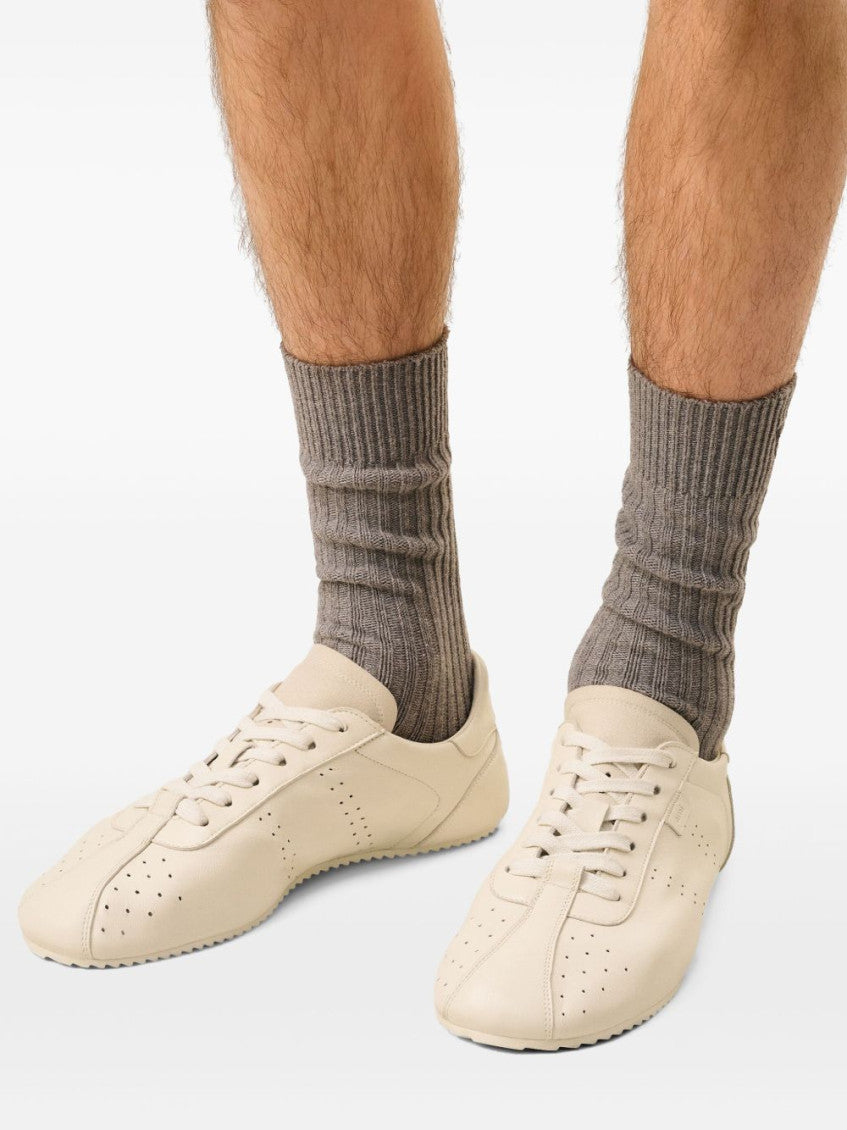 Off White Lace Up Sneakers 3