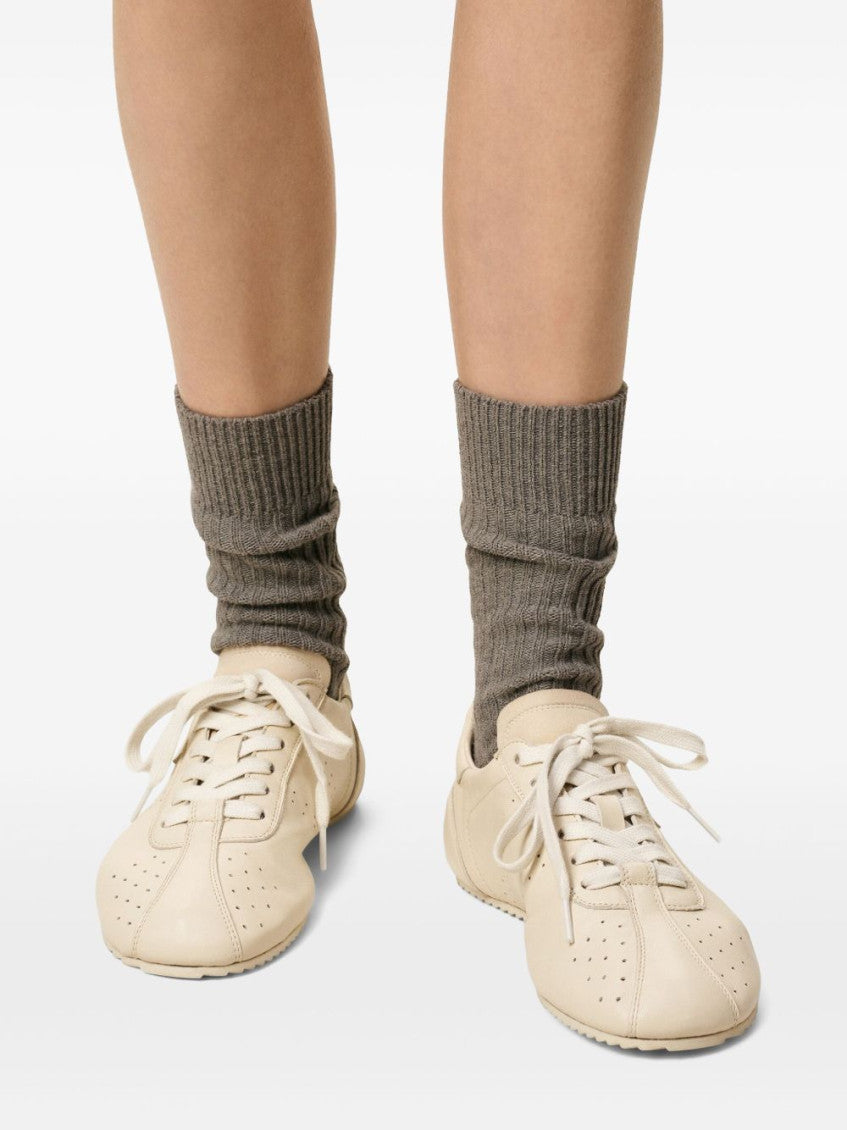Off White Lace Up Sneakers 4