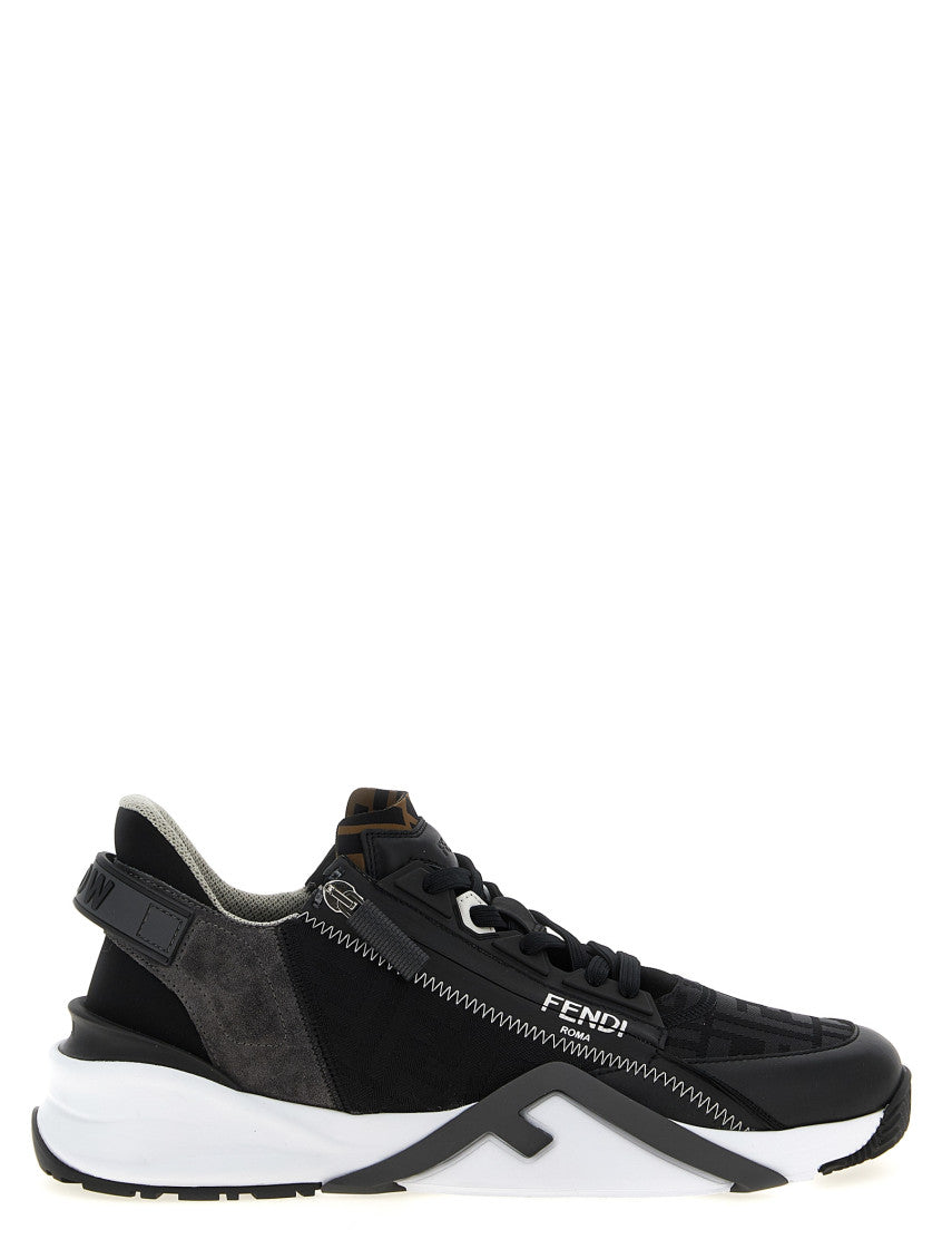 Black Jacquard Logo Sneakers 1