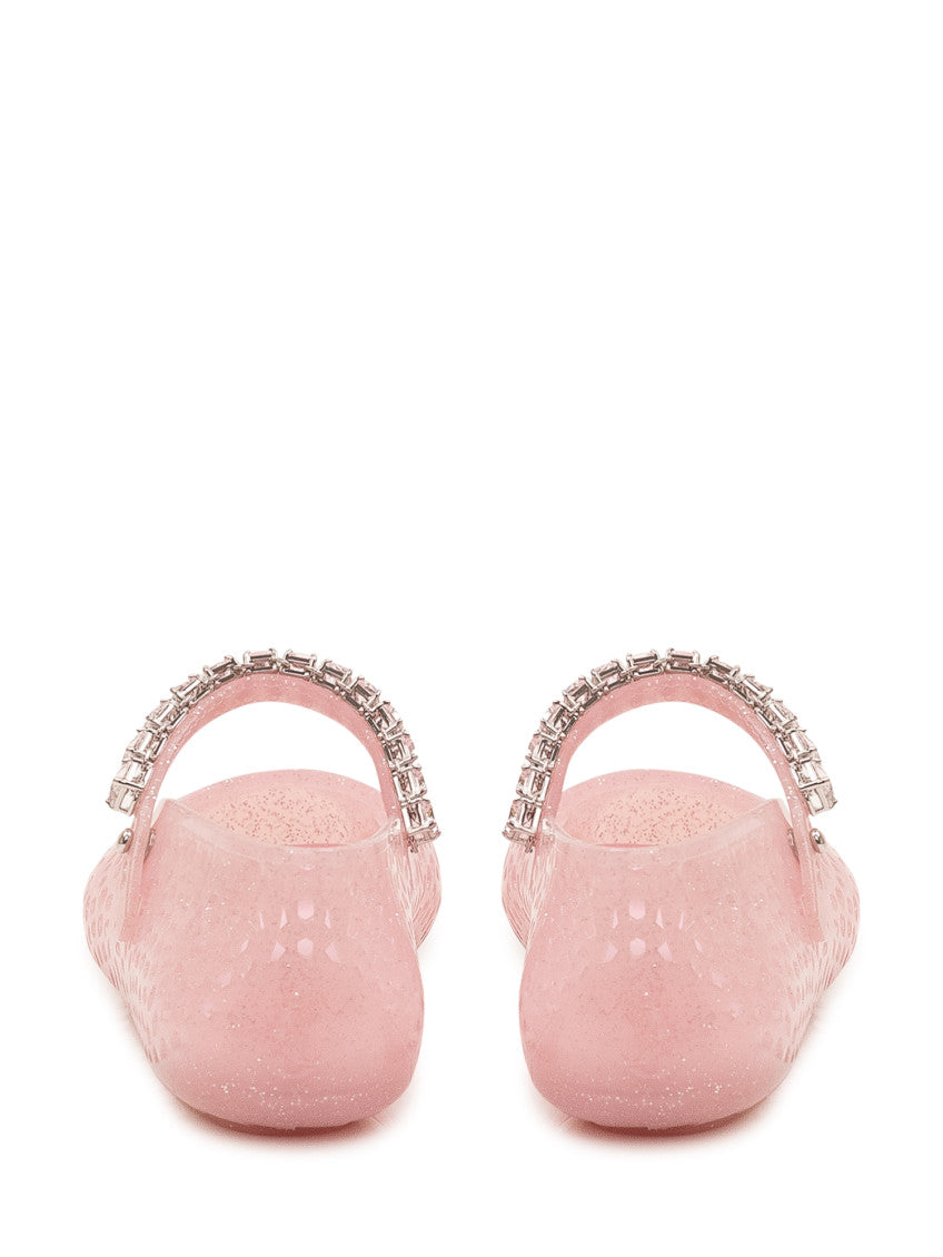 Pink Embellished Ballet Flats 4