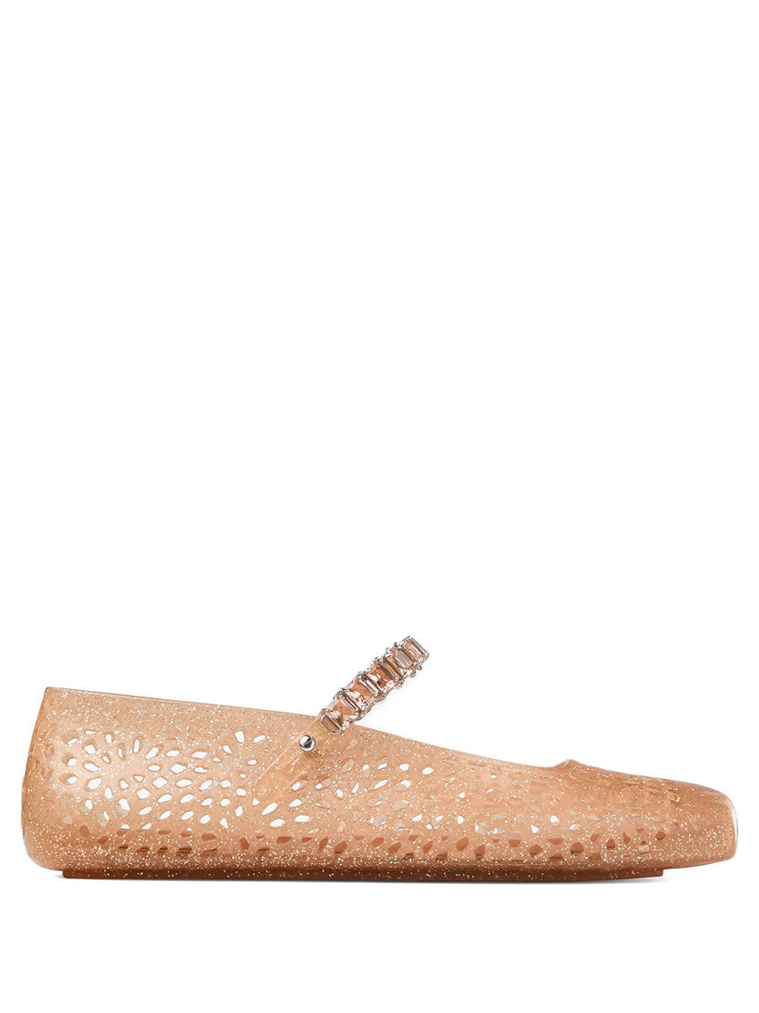 Light Brown Embellished Ballet Flats 1