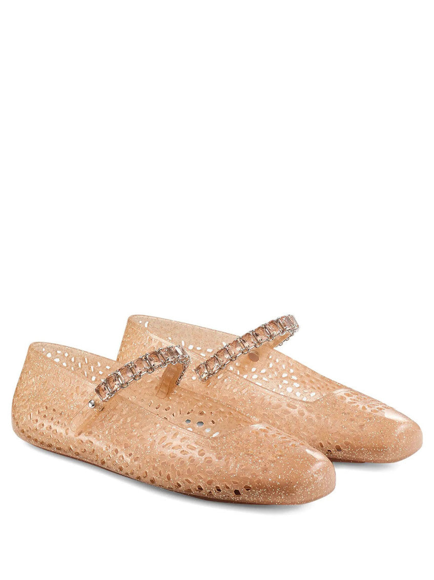 Light Brown Embellished Ballet Flats 2
