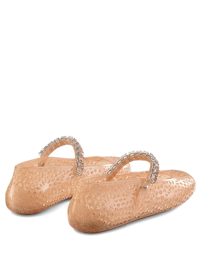 Light Brown Embellished Ballet Flats 4