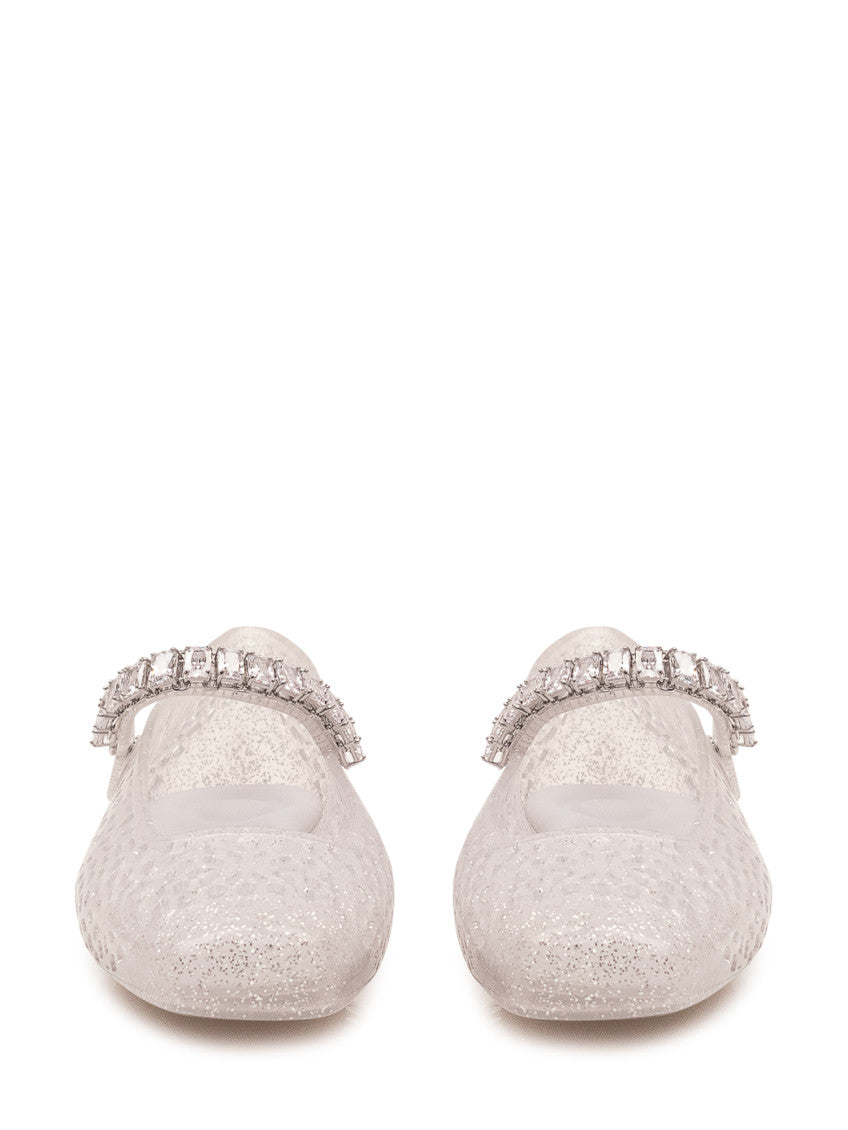 Silver Embellished Ballet Flats 2