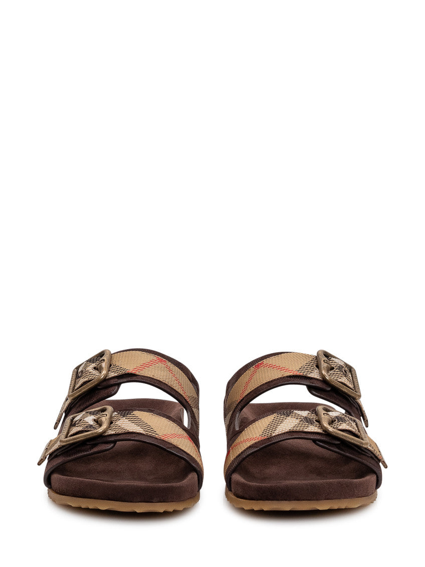 Brown Checks Sandals 2