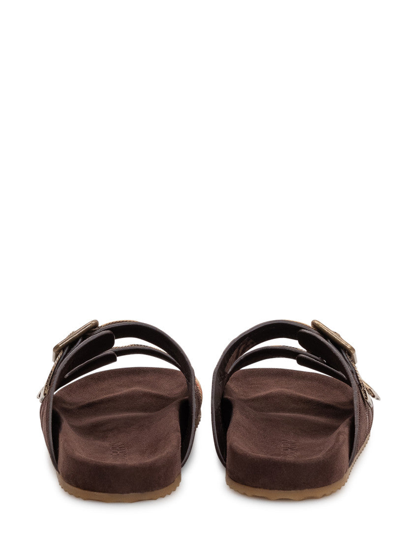 Brown Checks Sandals 3