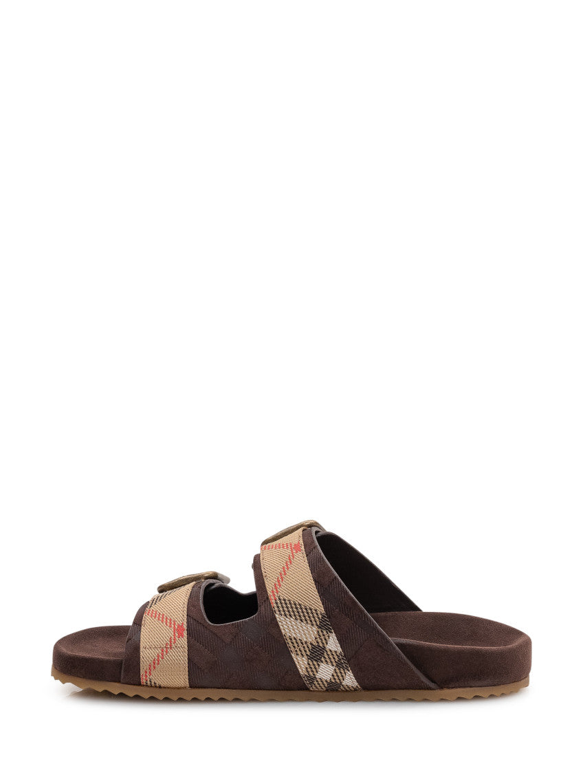 Brown Checks Sandals 4