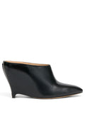Black Solid Mules 1