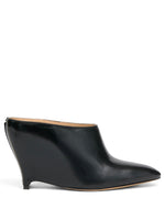 Black Solid Mules 1