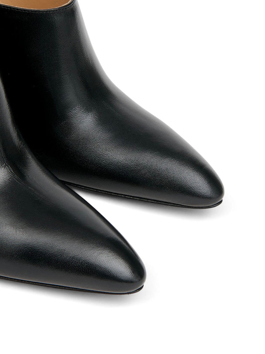 Black Solid Mules 4