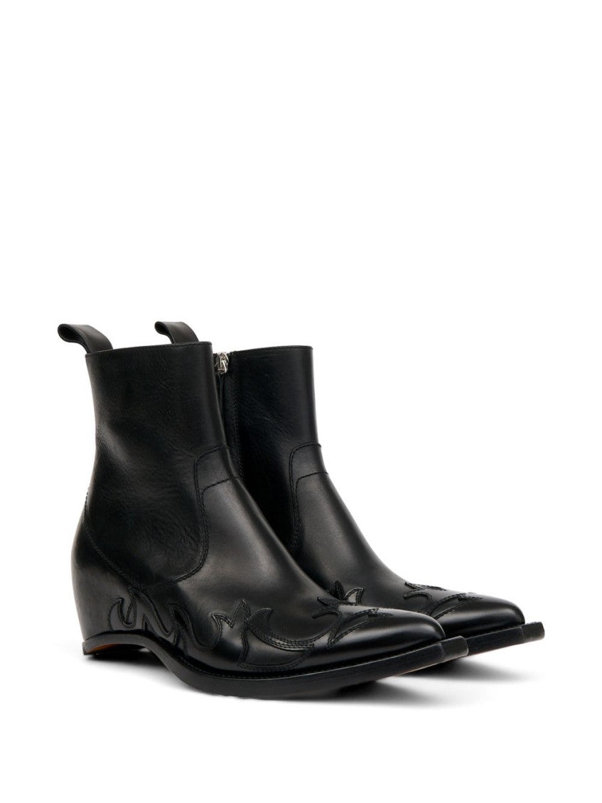 Black Embroidered Boots 2