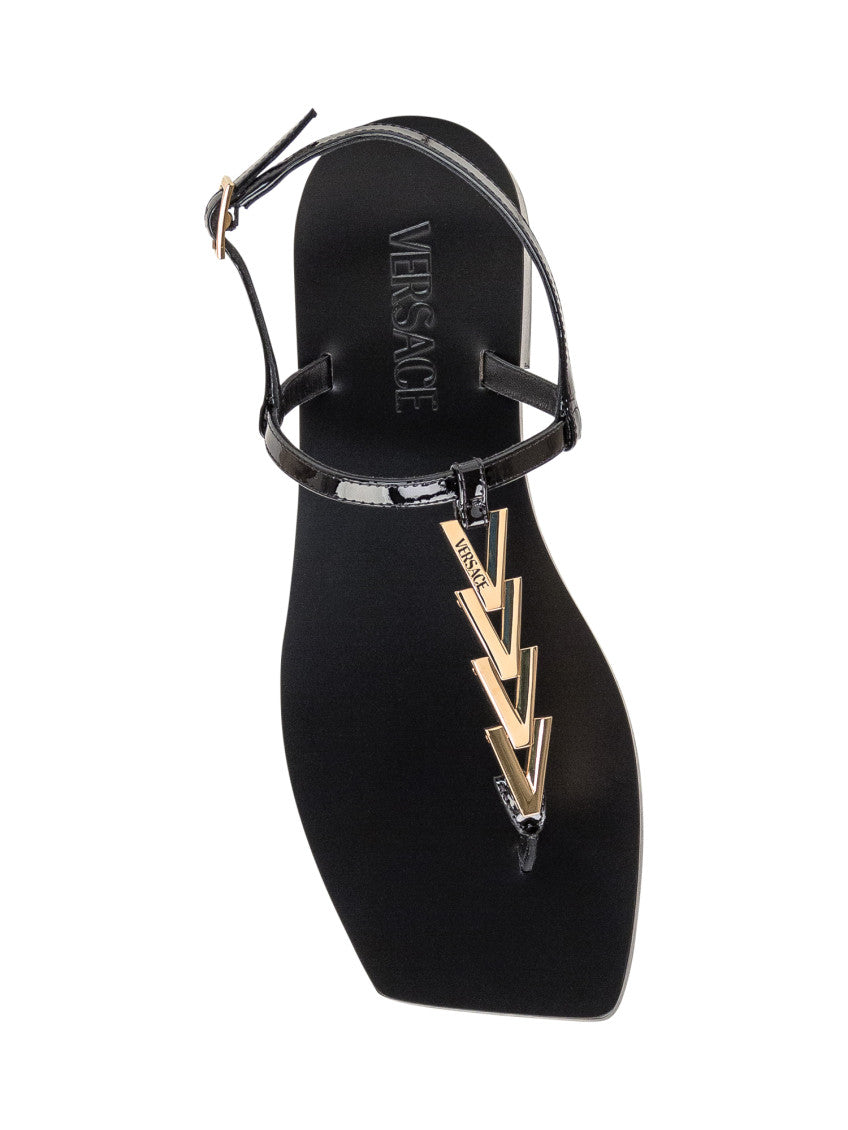 Black Embellished Sandals 4