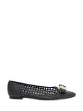 Black Woven Ballet Flats 1