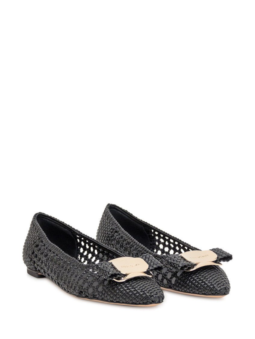 Black Woven Ballet Flats 2