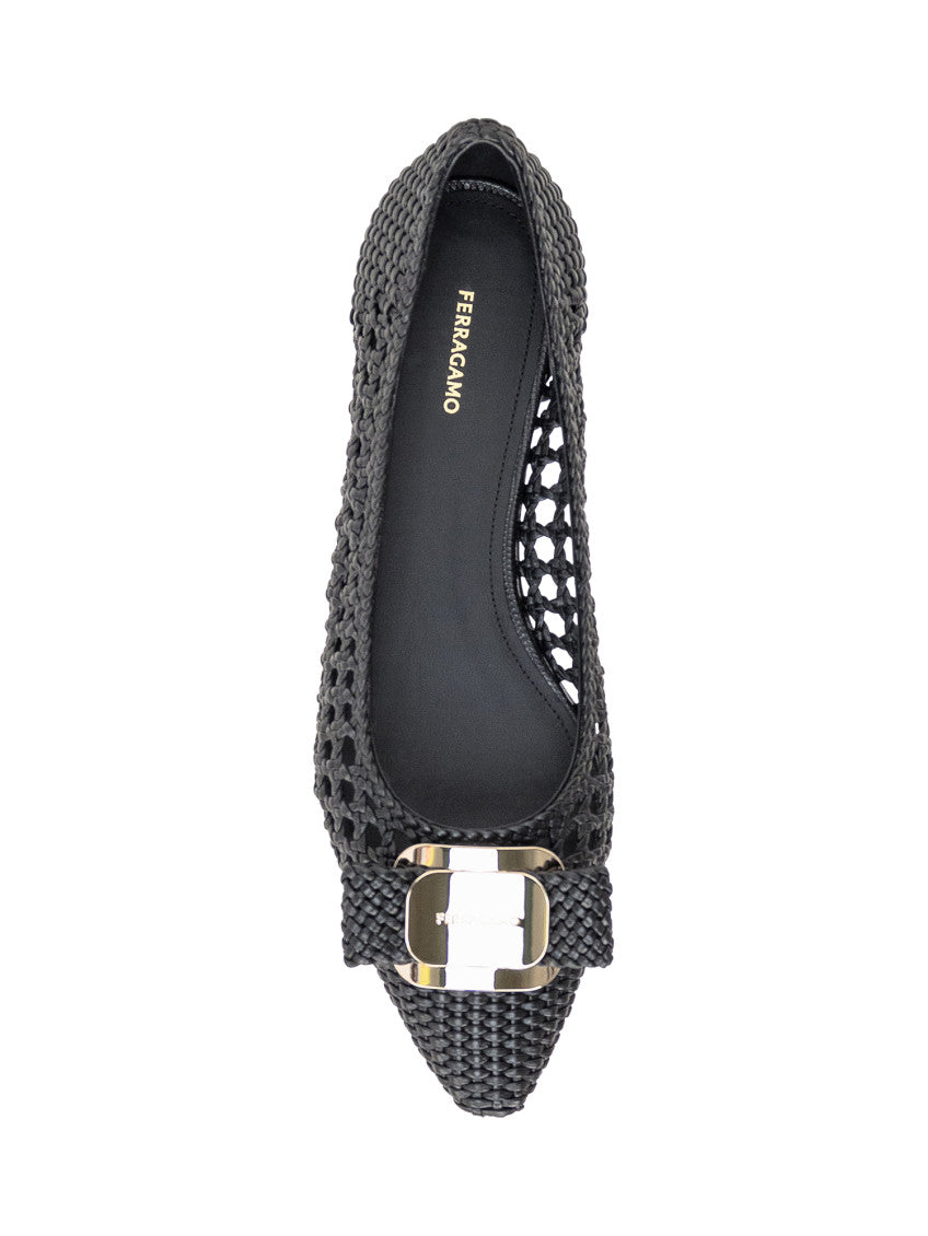 Black Woven Ballet Flats 4