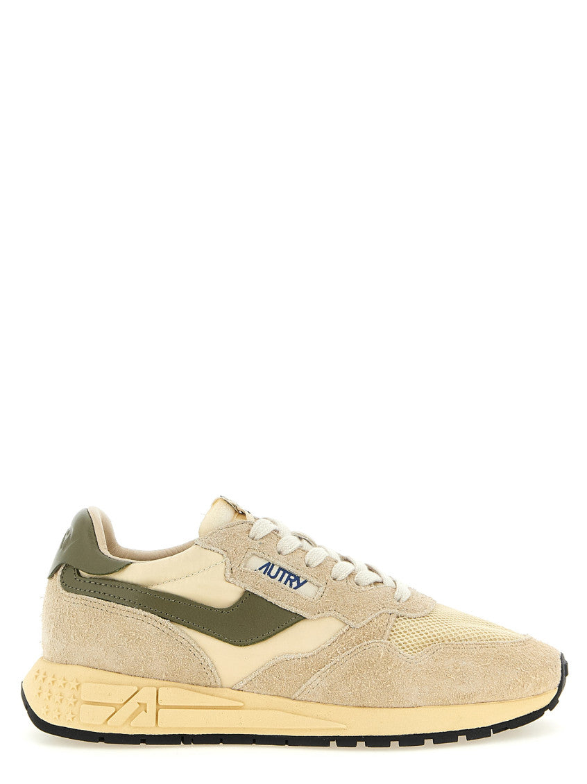 Beige Color Block Sneakers 1