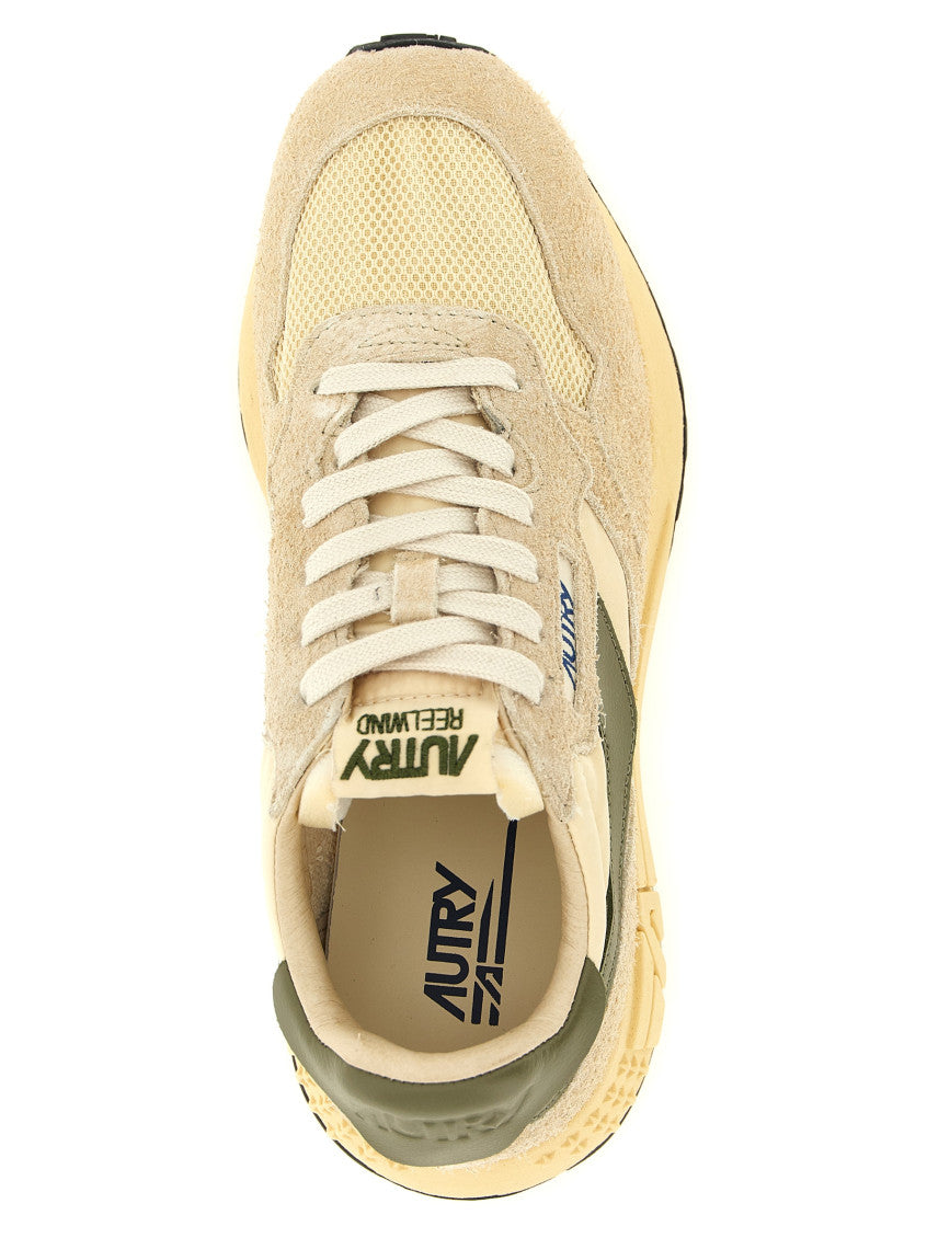 Beige Color Block Sneakers 3